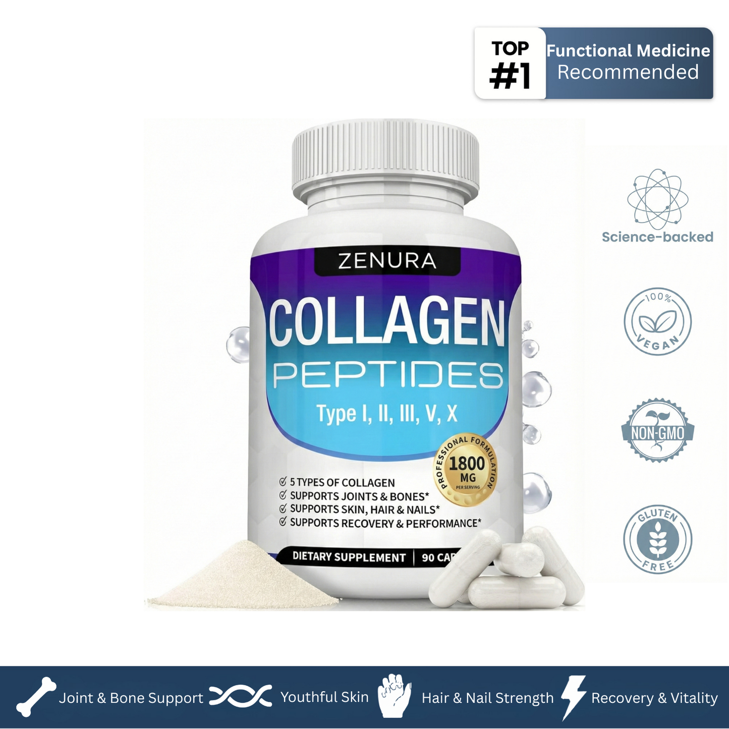 Multi Collagen Peptides - 1800 Mg Complex